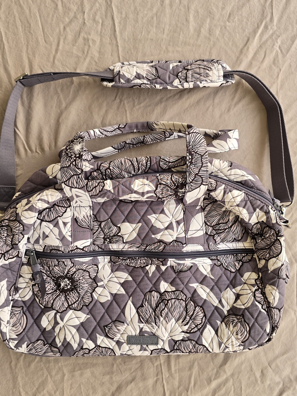 Vera Bradley Quilted Cotton Medium Traveler Bag ~ Moon Shadow Meadow Pattern